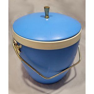 GHS Ware Hi-Kool Sky Blue Ice Bucket Vintage 1960's Original Box Bundle